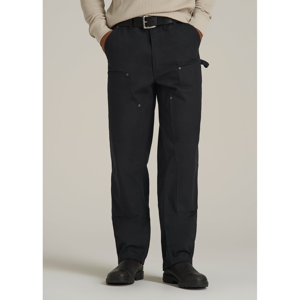 LJ&S Double Front Utility Work Pants for Tall Men Black Size 32/38 New With tags - Picture 2 of 8